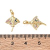 High Polished Ocean Brass Micro Pave Clear Cubic Zirconia Pendants CU-CBAF3CF-02O-02-3