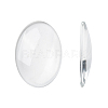 Transparent Oval Glass Cabochons GGLA-R022-35x25-1