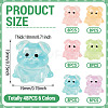 48Pcs 6 Colors Luminous Resin Dog Figurine DJEW-TA0001-44-5