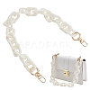 Acrylic Imitation Pearl Rectangle Link Purse Chains FIND-WH0126-254-1