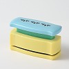 Random Color Rectangle Mini Plastic Craft Edge Punch Sets for Scrapbooking & Paper Crafts AJEW-M009-03-3