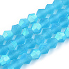 Imitate Austrian Crystal Bicone Frosted Glass Beads Strands EGLA-A039-T3mm-MB19-1