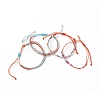 4Pcs 4 Style Alloy & Glass Braided Bead Bracelets Set BJEW-B065-09B-2