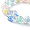 Bead in Bead Transparent Acrylic Beads Stretch Bracelet for Kid BJEW-JB06585-8