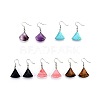 Synthetic Mixed Stone Dangle Earrings EJEW-L209-01M-2