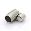 304 Stainless Steel Matte Surface Magnetic Clasps with Glue-in Ends STAS-O042-A-23-1