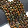 Natural Polychrome Jasper/Picasso Stone/Picasso Jasper Beads Strands G-K389-A62-01-2