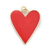 Brass Enamel Pendants KK-M205-13G-07-1