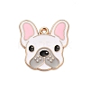 Animal Puppy Alloy Enamel Pendants X-FIND-V001-03G-03-1