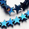 Electroplate Non-magnetic Synthetic Hematite Bead Strands G-F300-24C-05-1