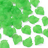 Frosted Transparent Acrylic Grape Leaf Pendants X-PAF002Y-7-1