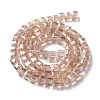 Electroplate Glass Beads Strands EGLA-D018-6x6mm-75-5