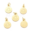 Golden Plated 304 Stainless Steel Charms STAS-C022-01I-G-1