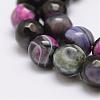 Faceted Natural Fire Crackle Agate Beads Strands G-F447-8mm-B08-3
