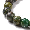 Natural Gemstone Stretch Beaded Bracelets G-A185-01L-6