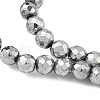 Electroplate Synthetic Magnetic Hematite Beads Strands G-A263-B01-02C-3