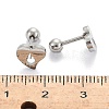 Tarnish Resistant 201 Stainless Steel Barbell Cartilage Earrings EJEW-R147-36-4