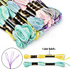 24 Skeins 6 Colors 6-Ply Polyester Embroidery Floss OCOR-FS0001-04-3