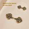 SUPERFINDINGS 12Sets 6 Styles Tibetan Style Zinc Alloy Hook Button FIND-FH0009-29-5