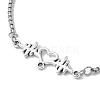 Adjustable 304 Stainless Steel Box Chain Slider Bracelets BJEW-JB10218-3