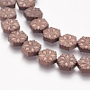Electroplated Non-magnetic Synthetic Hematite Beads Strands G-K259-01D-1