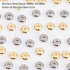 DICOSMETIC 200Pcs 2 Colors 304 Stainless Steel Spacer Beads STAS-DC0005-66-4