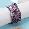 Natural Amethyst Stretch Beaded Bracelets BJEW-K213-C22-2