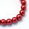 Baking Paint Pearlized Glass Pearl Round Bead Strands HY-Q330-8mm-51-2
