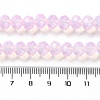 Baking Painted Transparent Glass Beads Strands DGLA-A034-J8MM-D09-4