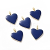 Brass Enamel Pendants KK-P204-14G-2