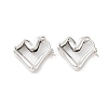 Heart Rack Plating Brass Hoop Earrings for Women KK-Z038-21P-1