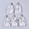 Carved Natural Quartz Crystal Pendants G-N0327-002M-1