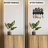Wood & Iron Wall Mounted Hangers HJEW-WH0055-229-5