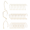 SUPERFINDINGS 36Pcs 3 Style Brass Earring Hooks KK-FH0004-81-1
