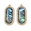 Natural Paua Shell Pendants SH-CBA11D7-30B-G-1