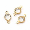 Ion Plating(IP) 304 Stainless Steel with Glass Connector Charms STAS-G305-08G-03-3