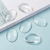 Transparent Oval Glass Cabochons GGLA-R022-35x25-8