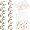 10Pcs Brass Micro Pave Cubic Zirconia Charm KK-GO0001-79-1