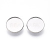 304 Stainless Steel Brooch Cabochon Settings STAS-E547-08E-P-2