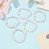 5Pcs 5 Style Natural Rose Quartz Chips Stretch Bracelets Set BJEW-JB09551-02-5