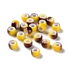 Spray Painted ABS Plastic European Beads KY-G033-02A-12-1