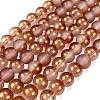 Frosted Transparent Glass Bead Strands GLAA-P065-6mm-13-2