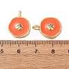 Brass Enamel Pendants KK-CJC12A6-01C-G-3