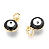 Brass Enamel Beads X-KK-B024-02G-D-2