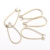 Brass Hoop Earrings Findings Kidney Ear Wires EC221-5NFAB-1