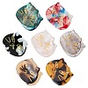 7Pcs 7 Colors Cartoon Mini Cat Cellulose Acetate(Resin) Claw Hair Clips OHAR-GF0001-21-1