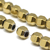 Electroplate Non-magnetic Synthetic Hematite Beads Strands G-T061-50B-3