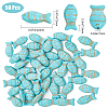 50Pcs Synthetic Turquoise Dyed Beads G-SC0002-60-2