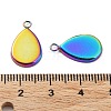 Ion Plating(IP) 304 Stainless Steel Pendant Cabochon Settings STAS-WH0055-01RC-2