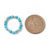 3Pcs 3 Styles Natural Magnesite Beaded Stretch Rings Set RJEW-JR00647-03-3